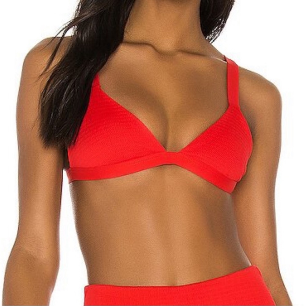 Vitamin A Red Triangle Bikini Top